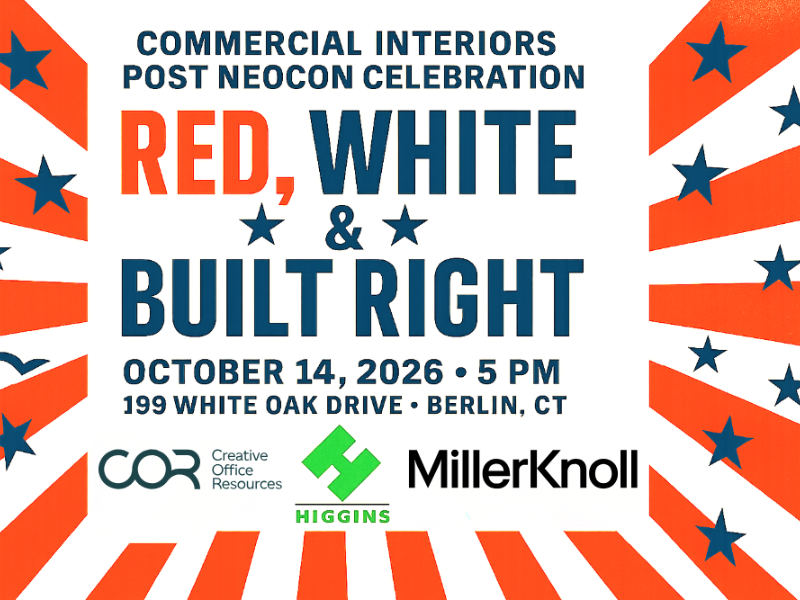 Red, White and Built Right: Commercial Interiors Post NeoCon Celebration
