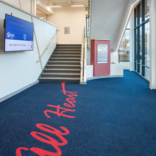 Blue Commercial Carpet in Bristol City Hall entrance