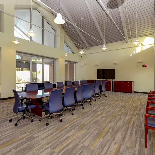 Carpeting in a study hall at Central Connecticut State University