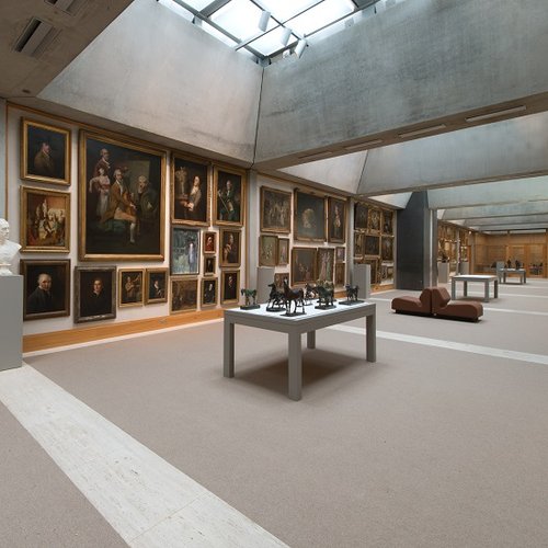 Art Gallery with commercial carpet flooring