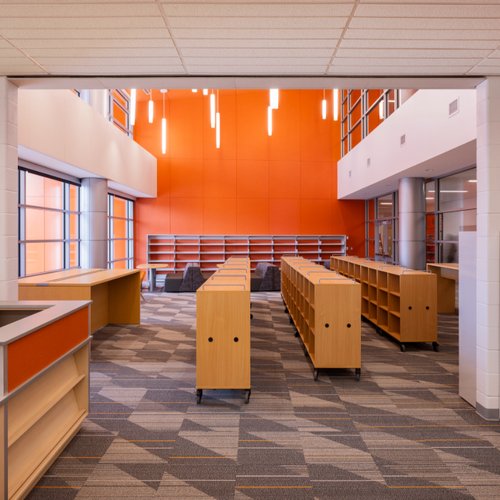 Commercial Carpet Tile in a Bridgeport, CT school