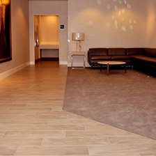 Commercial flooring in a seating area at Nordstrom