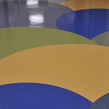 Fun colorful flooring by Higgins Commercial Floors
