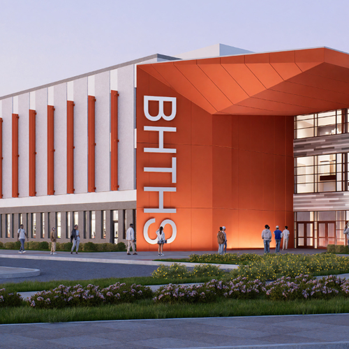 Exterior Design of High School in Bridgeport, CT