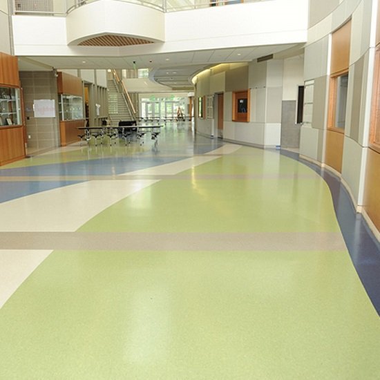 Commercial flooring at Uxbridge High School
