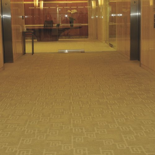 Patterned commercial carpeted flooring