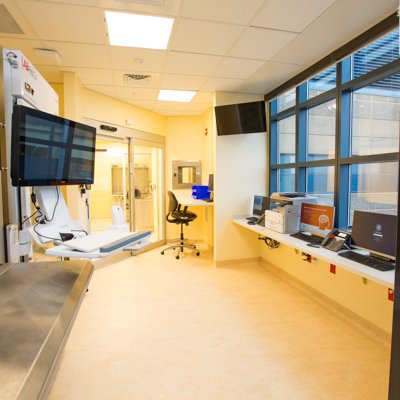 Waterproof commercial flooring in a CT hospital