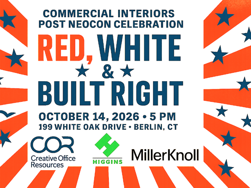 Red, White and Built Right: Commercial Interiors Post NeoCon Celebration