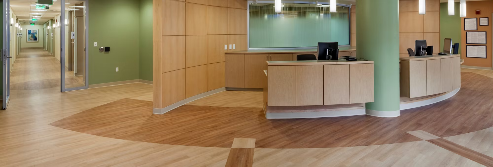 Commercial flooring in a Berlin, CT hospital by Higgins Commercial Flooring